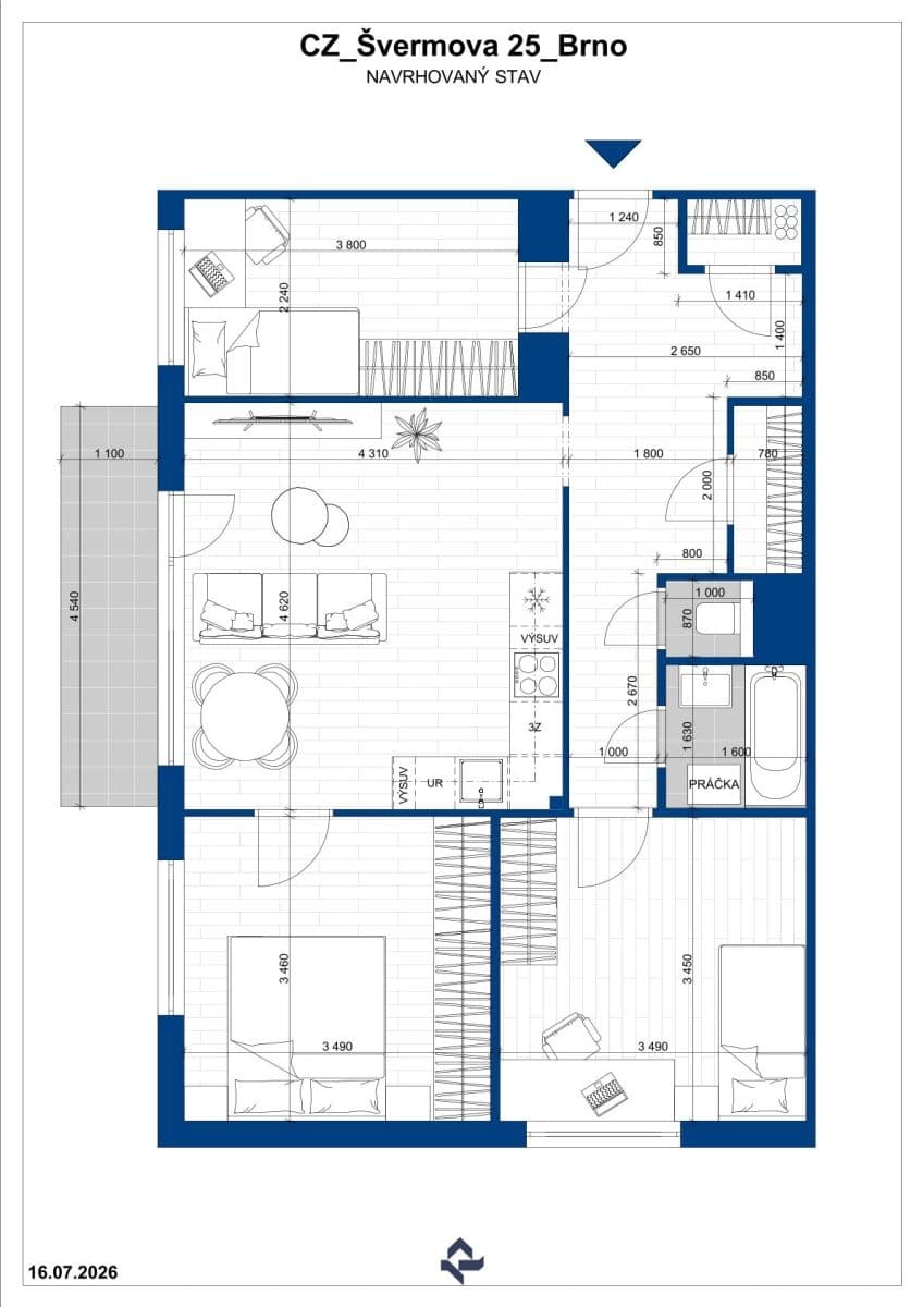 Prodej bytu 4+kk 78 m², Švermova, Brno, Jihomoravský kraj Prodej bytu 4+kk 78 m², Švermova, Brno, Jihomoravský kraj