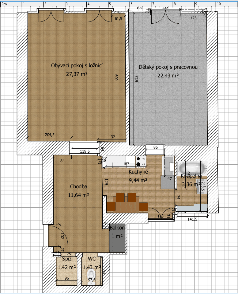 Pronájem bytu 2+1 77 m², Hybešova, Brno, Jihomoravský kraj Pronájem bytu 2+1 77 m², Hybešova, Brno, Jihomoravský kraj