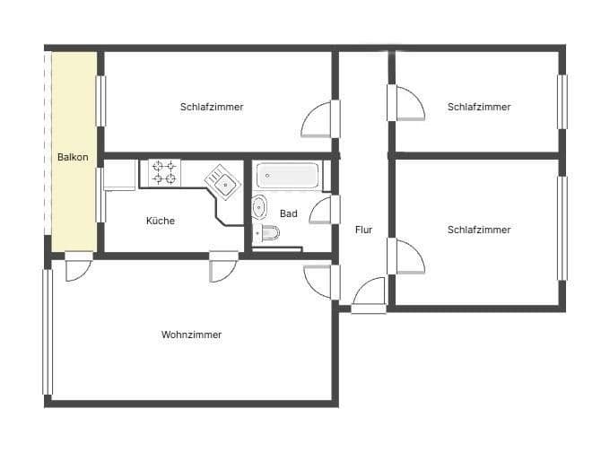 Pronájem bytu 4+1 78 m², Kräpeliner Wende 6B, Greifswald, Mecklenburg-Vorpommern Pronájem bytu 4+1 78 m², Kräpeliner Wende 6B, Greifswald, Mecklenburg-Vorpommern