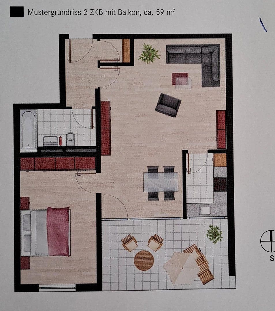Prodej bytu 2+1 59 m², Niehl, Severní Porýní-Vestfálsko Prodej bytu 2+1 59 m², Niehl, Severní Porýní-Vestfálsko