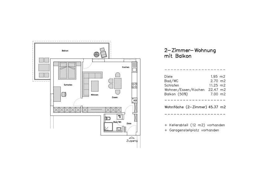 Prodej bytu 2+1 46 m², Gschwender-Horn-Weg 19, Immenstadt im Allgäu, Bavorsko Prodej bytu 2+1 46 m², Gschwender-Horn-Weg 19, Immenstadt im Allgäu, Bavorsko