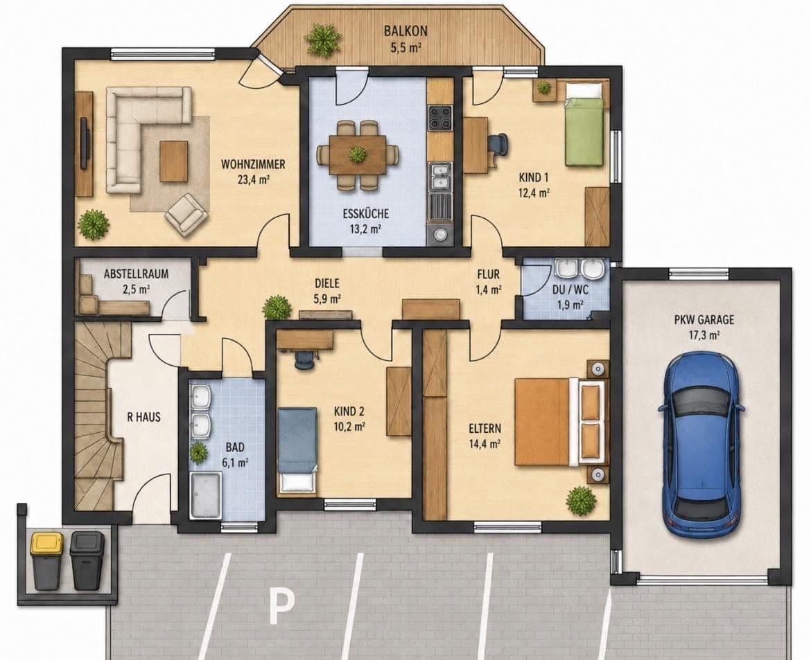 Prodej bytu 4+1 105 m², Mülheim-Kärlich, Porýní-Falc Prodej bytu 4+1 105 m², Mülheim-Kärlich, Porýní-Falc