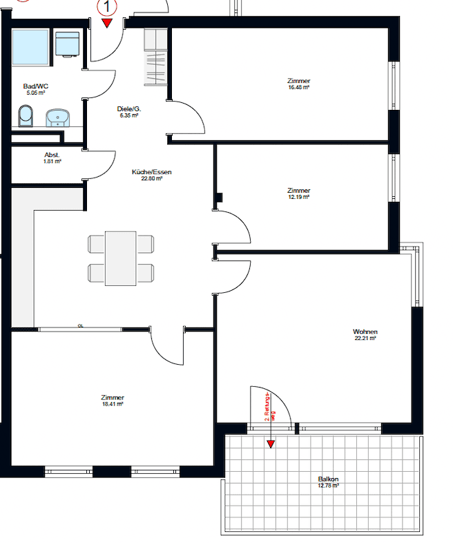 Pronájem bytu 5+1 118 m², Moltkestraße 54, Heilbronn, Bádensko-Württembersko Pronájem bytu 5+1 118 m², Moltkestraße 54, Heilbronn, Bádensko-Württembersko