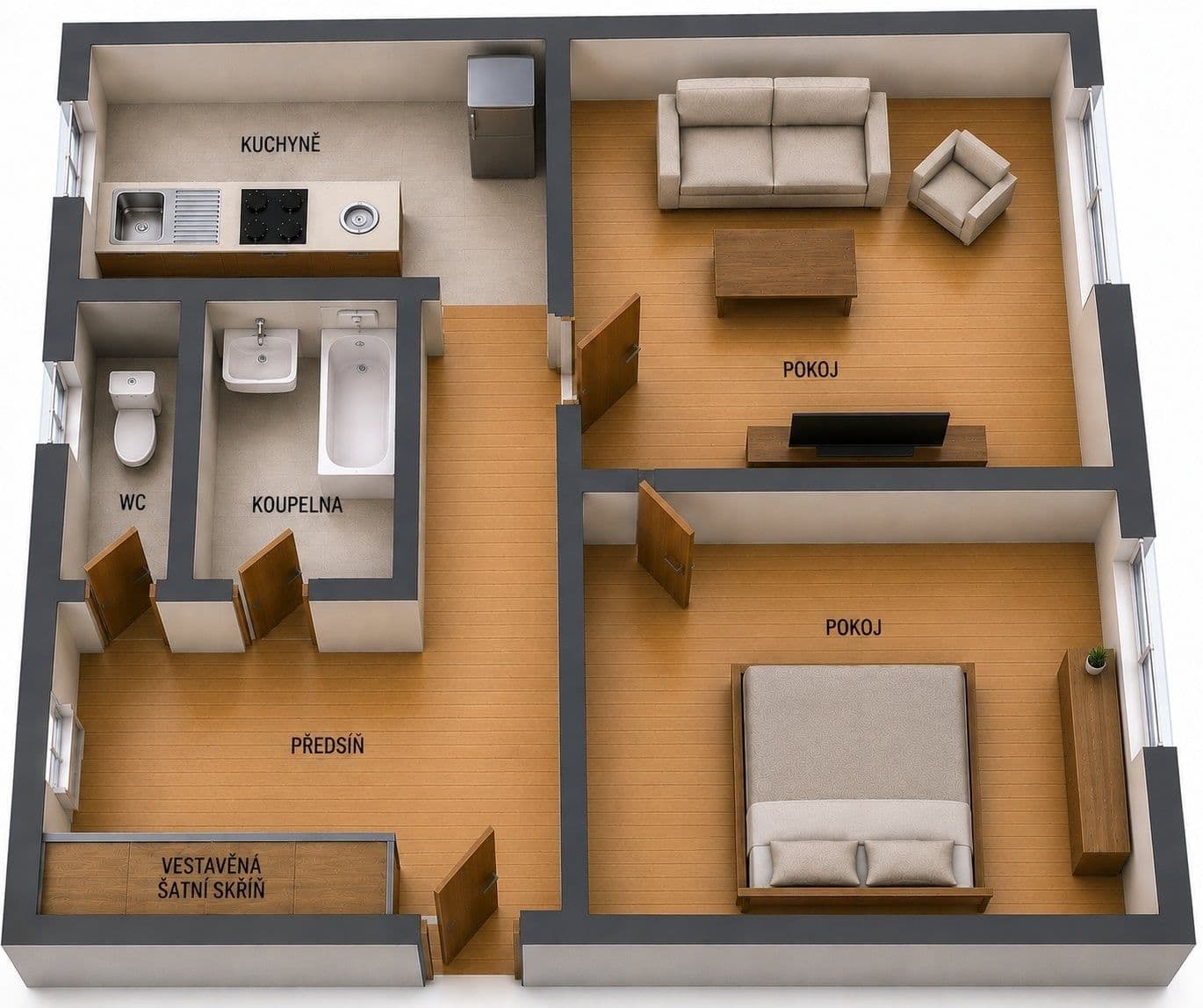 Pronájem bytu 2+1 53 m², José Martího, Praha, Praha Pronájem bytu 2+1 53 m², José Martího, Praha, Praha