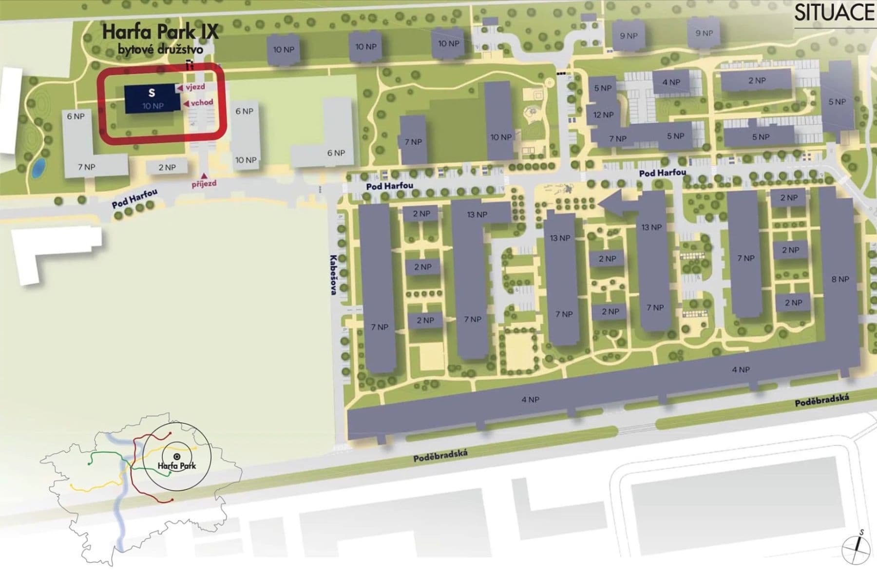Prodej bytu 2+kk 47 m², Pod Harfou, Praha, Praha Prodej bytu 2+kk 47 m², Pod Harfou, Praha, Praha