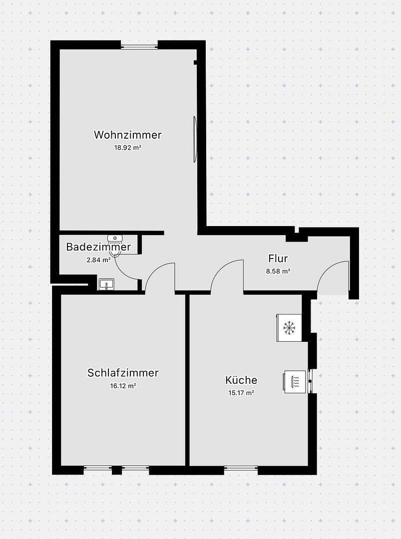 Pronájem bytu 2+1 64 m², Krughütter Straße 57, Saarbrücken, Země Sársko Pronájem bytu 2+1 64 m², Krughütter Straße 57, Saarbrücken, Země Sársko