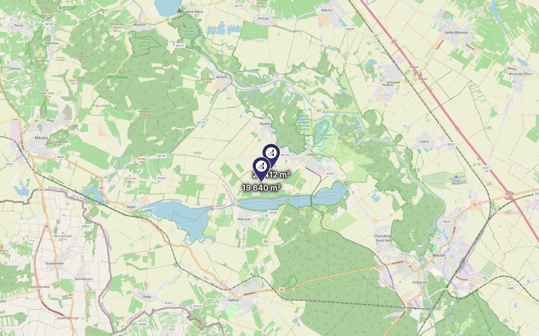 Prodej pozemku 23.526 m², Lednice, Jihomoravský kraj Prodej pozemku 23.526 m², Lednice, Jihomoravský kraj