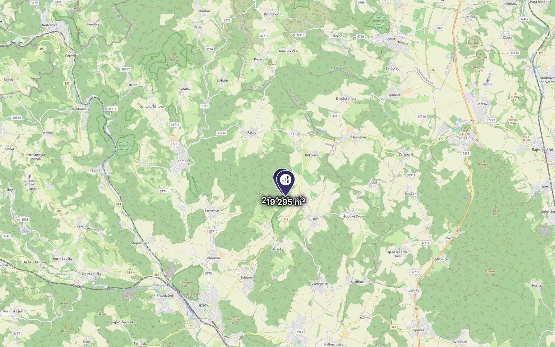 Prodej pozemku 39.739 m², Tišnov, Jihomoravský kraj Prodej pozemku 39.739 m², Tišnov, Jihomoravský kraj