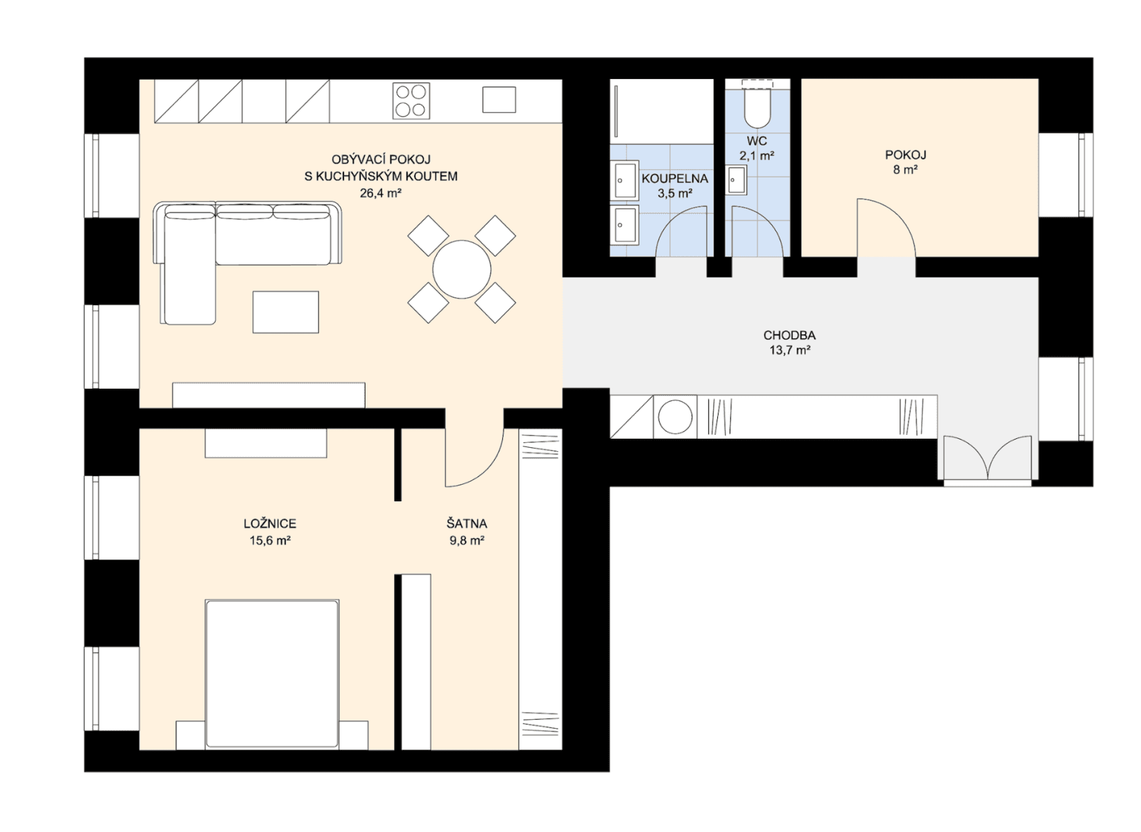 Prodej bytu 3+kk 81 m², Radlas, Brno, Jihomoravský kraj Prodej bytu 3+kk 81 m², Radlas, Brno, Jihomoravský kraj