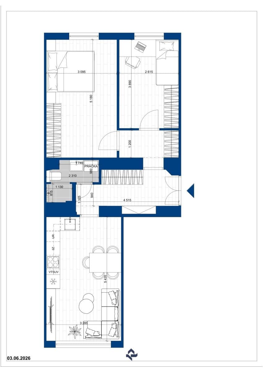 Prodej bytu 3+kk 59 m², Erbenova, Praha, Praha Prodej bytu 3+kk 59 m², Erbenova, Praha, Praha
