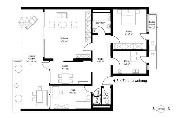 Prodej bytu 4+1 101 m², Haar, Bavorsko Prodej bytu 4+1 101 m², Haar, Bavorsko