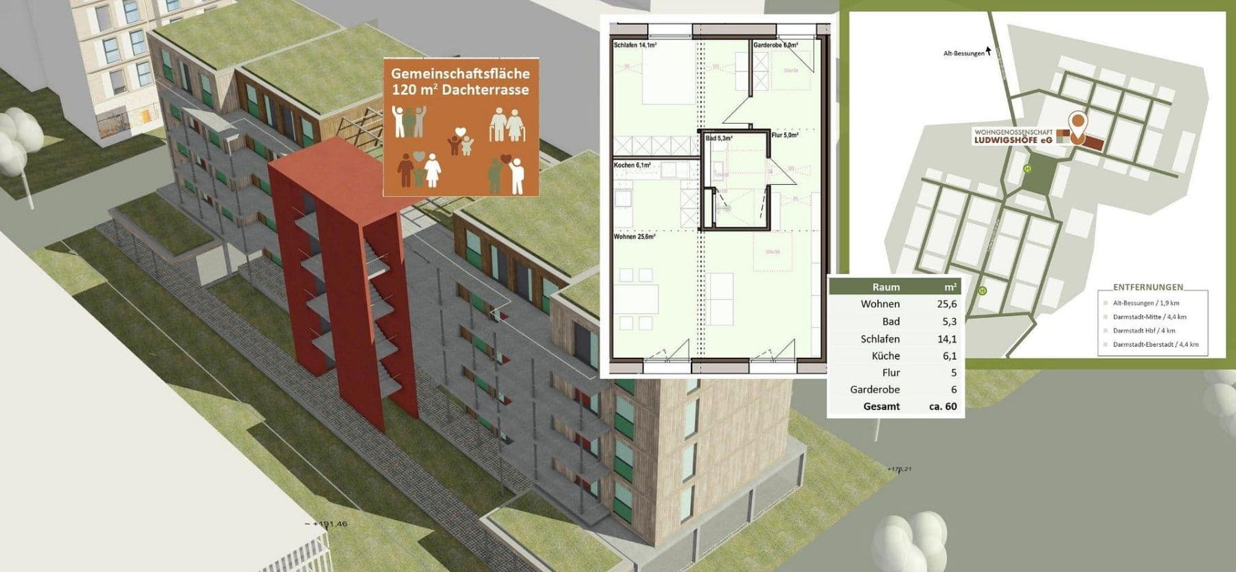 Prodej bytu 2+1 60 m², Ludwigshöhviertel, Darmstadt-Bessungen, Hessen Prodej bytu 2+1 60 m², Ludwigshöhviertel, Darmstadt-Bessungen, Hessen