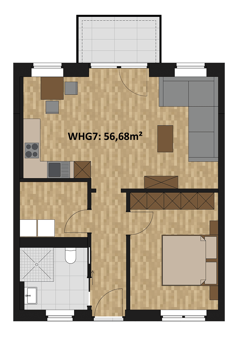 Prodej bytu 2+1 60 m², Holthausener Straße 7, Borken, Severní Porýní-Vestfálsko Prodej bytu 2+1 60 m², Holthausener Straße 7, Borken, Severní Porýní-Vestfálsko