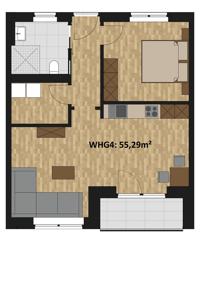 Prodej bytu 2+1 60 m², Holthausener Straße 7, Borken, Severní Porýní-Vestfálsko Prodej bytu 2+1 60 m², Holthausener Straße 7, Borken, Severní Porýní-Vestfálsko