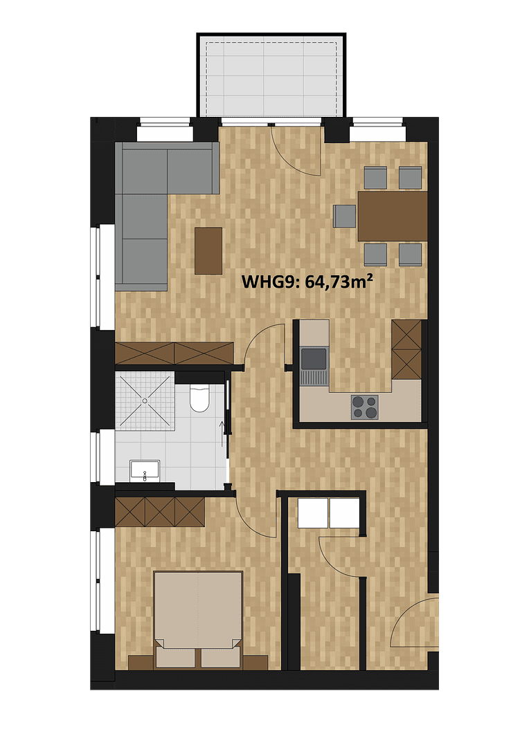 Prodej bytu 2+1 60 m², Holthausener Straße 7, Borken, Severní Porýní-Vestfálsko Prodej bytu 2+1 60 m², Holthausener Straße 7, Borken, Severní Porýní-Vestfálsko