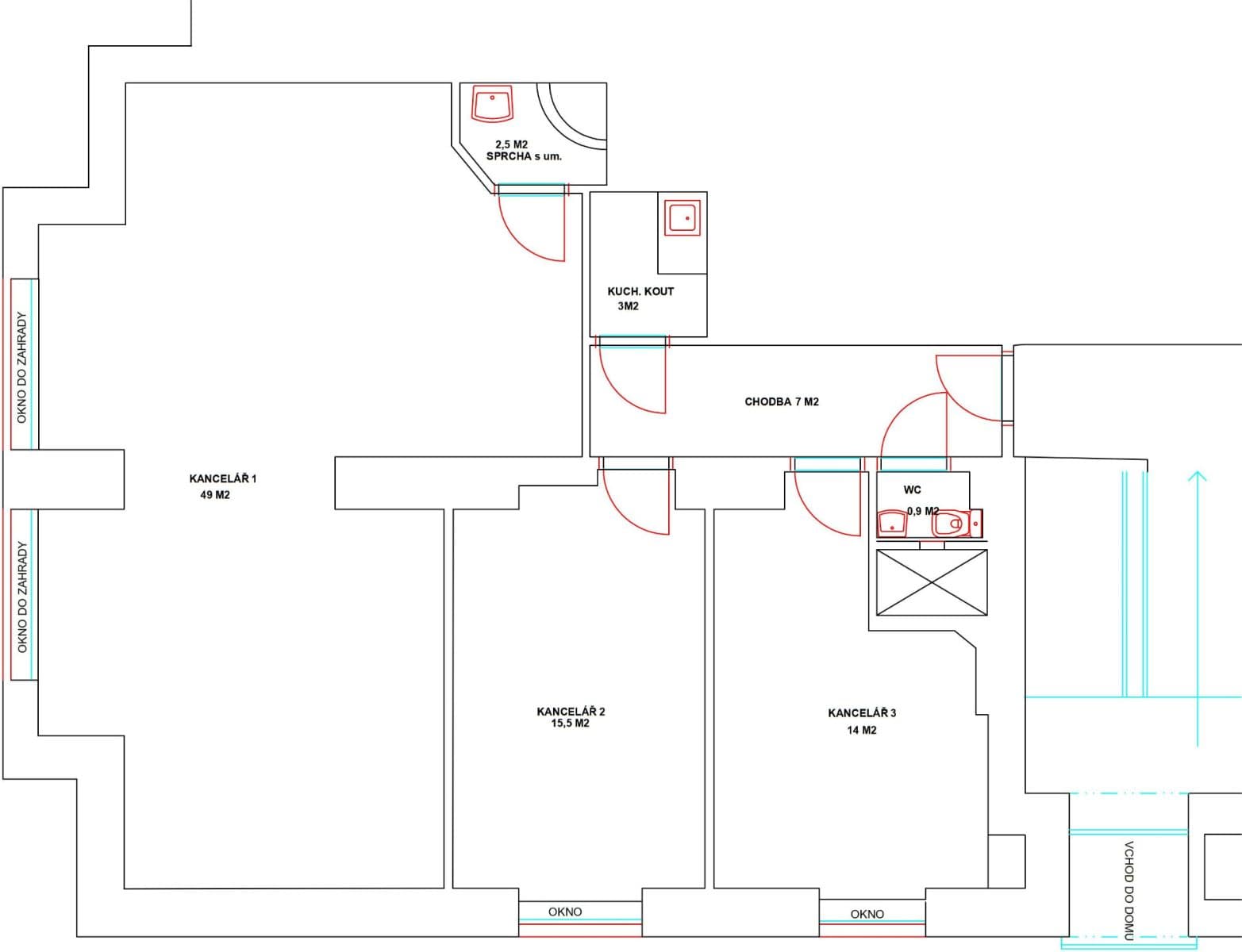 Pronájem kanceláře 92 m², Zdařilá, Praha, Praha Pronájem kanceláře 92 m², Zdařilá, Praha, Praha