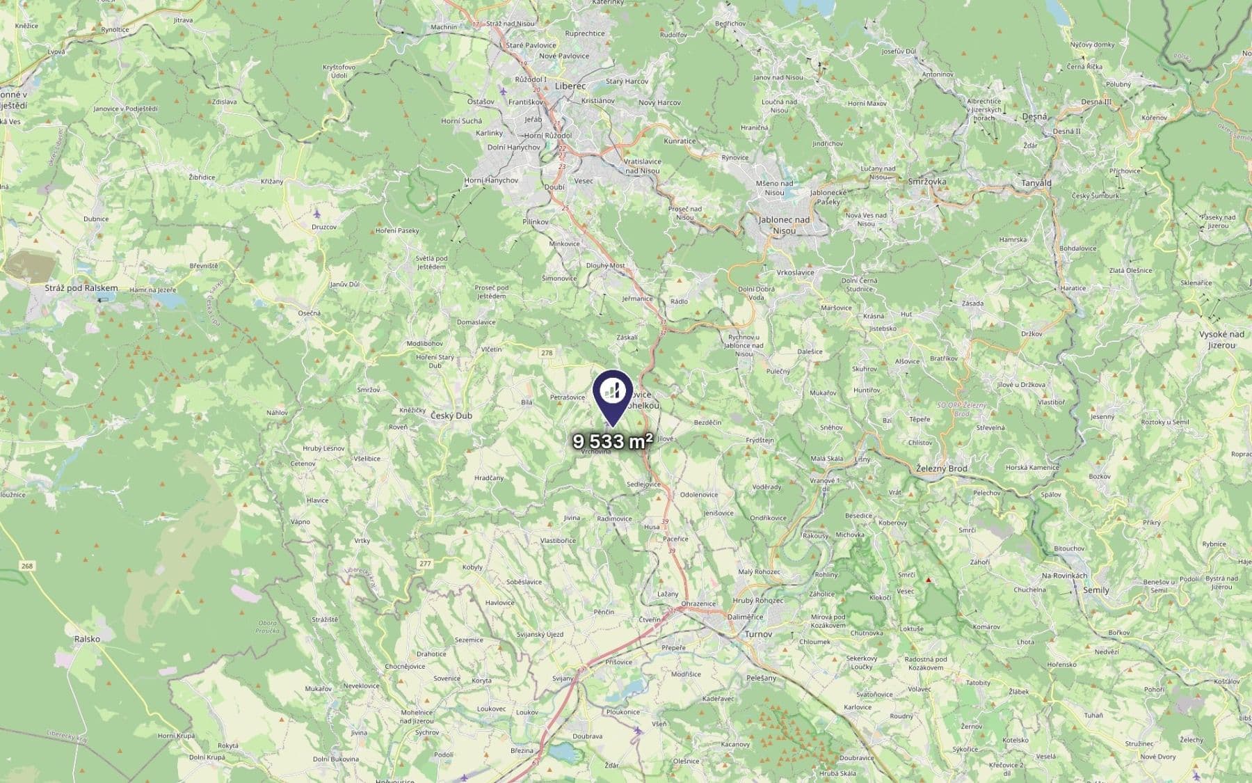 Prodej pozemku 1.907 m², Hodkovice nad Mohelkou, Liberecký kraj Prodej pozemku 1.907 m², Hodkovice nad Mohelkou, Liberecký kraj