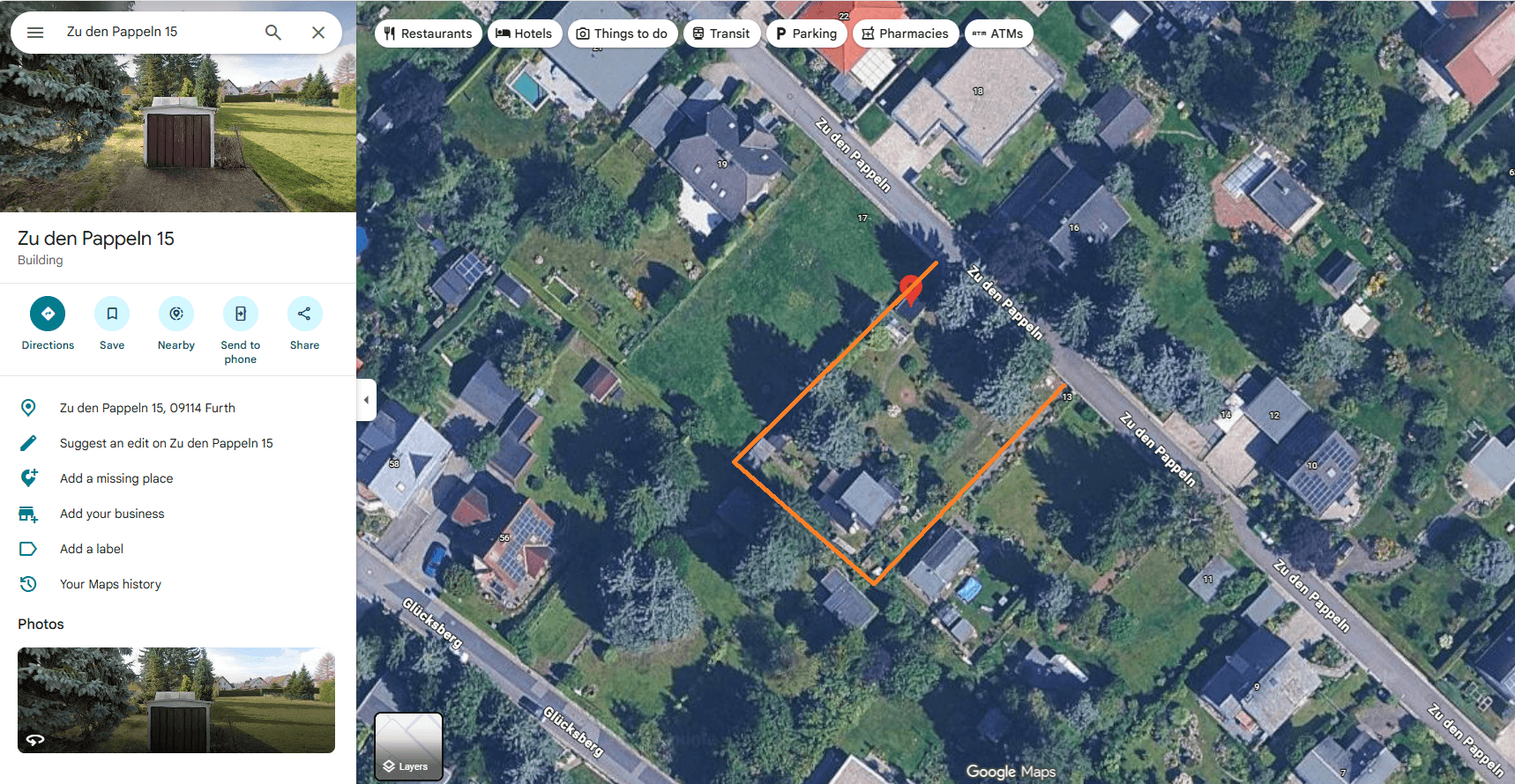 Prodej pozemku 1.000 m², Zu den Pappeln 15, Chemnitz, Sasko Prodej pozemku 1.000 m², Zu den Pappeln 15, Chemnitz, Sasko