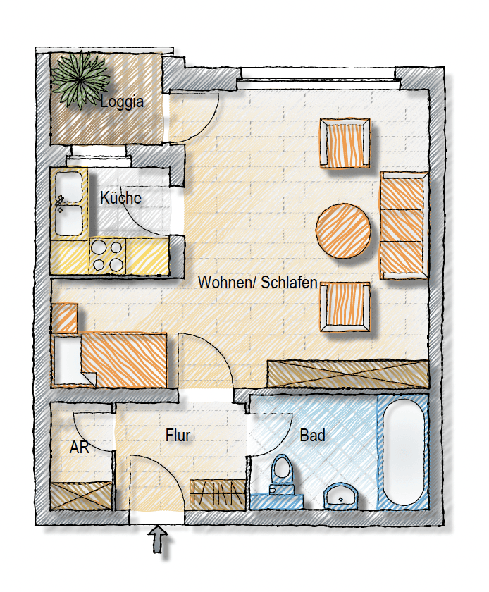 Pronájem bytu 1+1 39 m², Lüneburg, Dolní Sasko Pronájem bytu 1+1 39 m², Lüneburg, Dolní Sasko