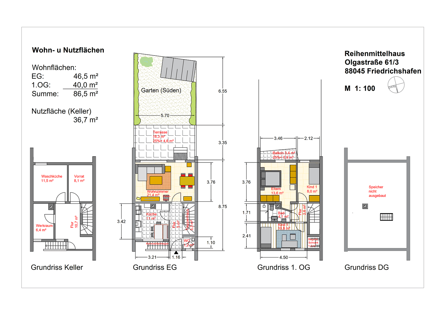 Prodej domu 87 m², pozemek 121 m², Olgastraße, 61/3, Friedrichshafen, Bádensko-Württembersko Prodej domu 87 m², pozemek 121 m², Olgastraße, 61/3, Friedrichshafen, Bádensko-Württembersko