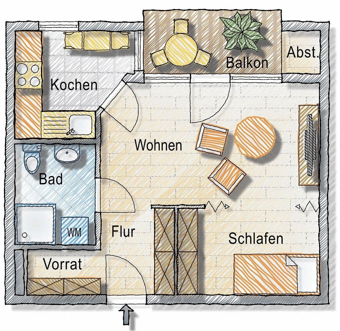 Pronájem bytu 1+kk 45 m², Waldkirch, Bádensko-Württembersko Pronájem bytu 1+kk 45 m², Waldkirch, Bádensko-Württembersko