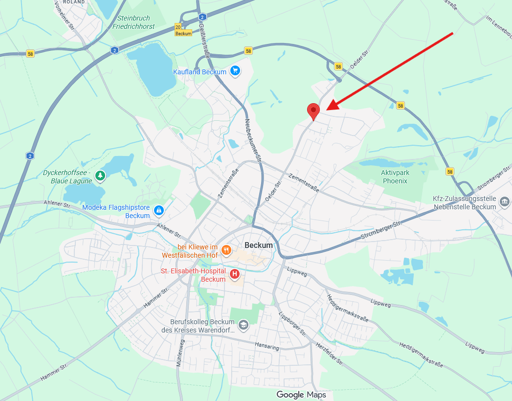 Prodej pozemku 1.323 m², Oelder Straße 157, Beckum, Severní Porýní-Vestfálsko Prodej pozemku 1.323 m², Oelder Straße 157, Beckum, Severní Porýní-Vestfálsko