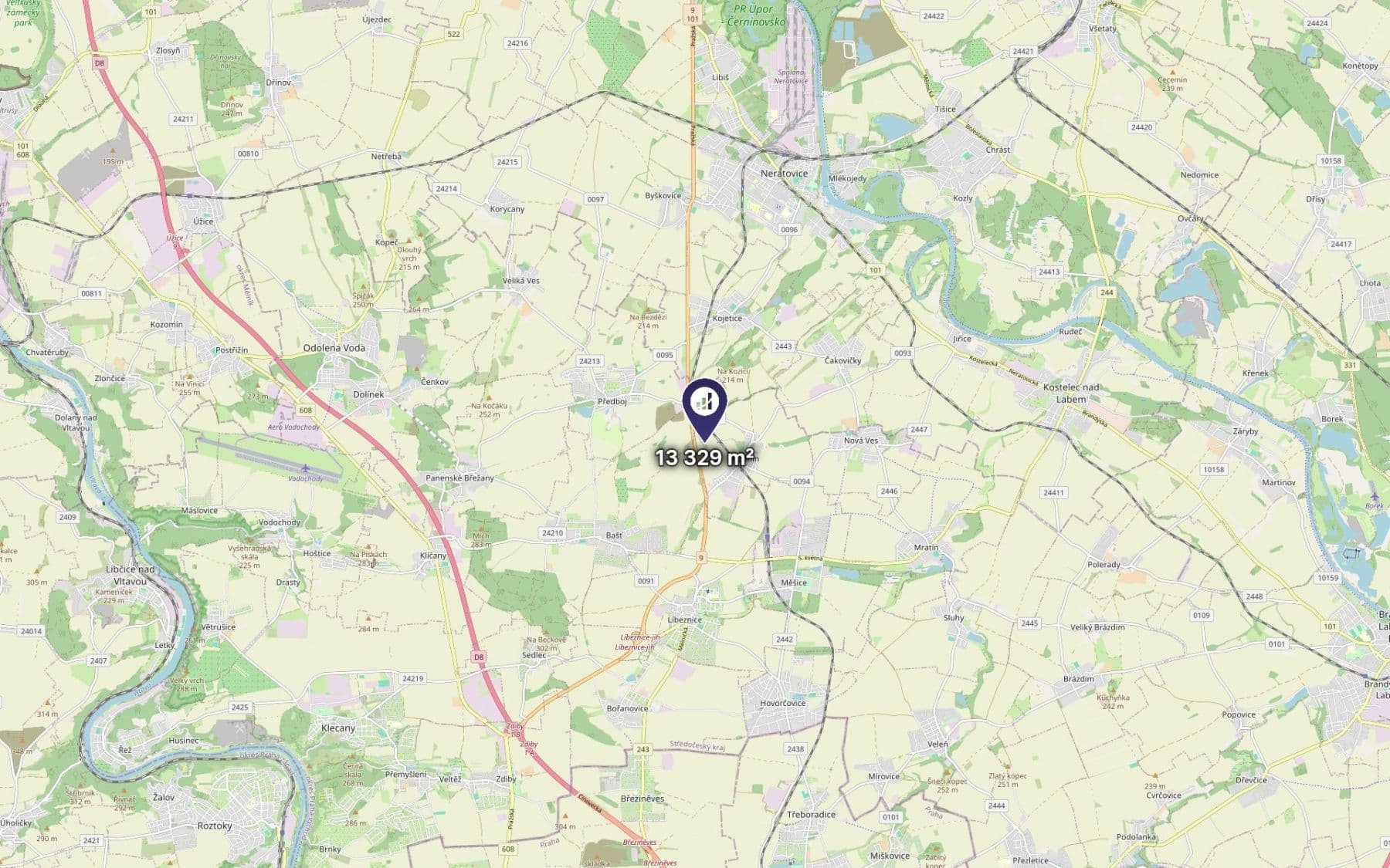 Prodej pozemku 13.329 m², Zlonín, Středočeský kraj Prodej pozemku 13.329 m², Zlonín, Středočeský kraj