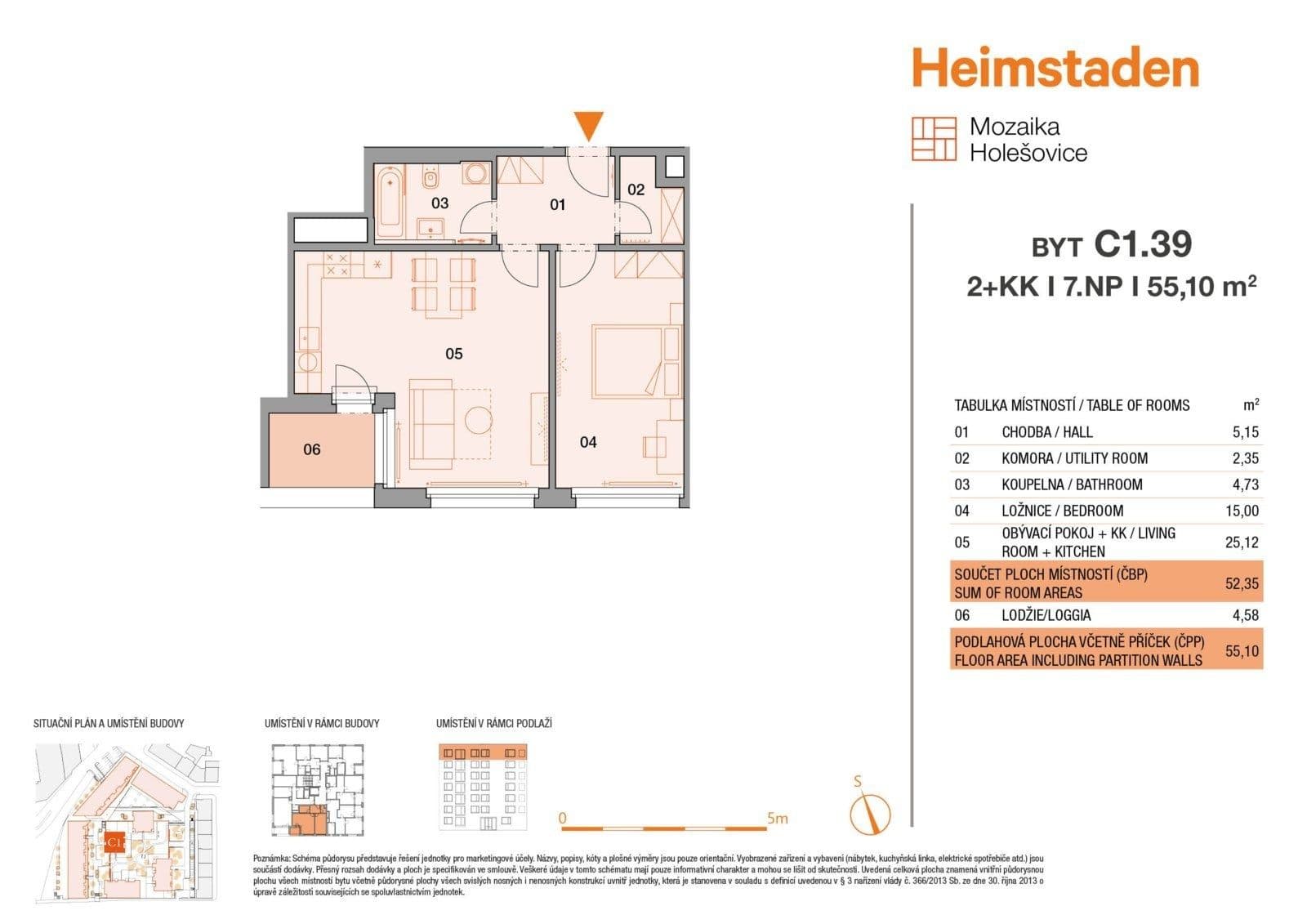 Pronájem bytu 2+kk 54 m², U Pergamenky, Praha, Praha Pronájem bytu 2+kk 54 m², U Pergamenky, Praha, Praha