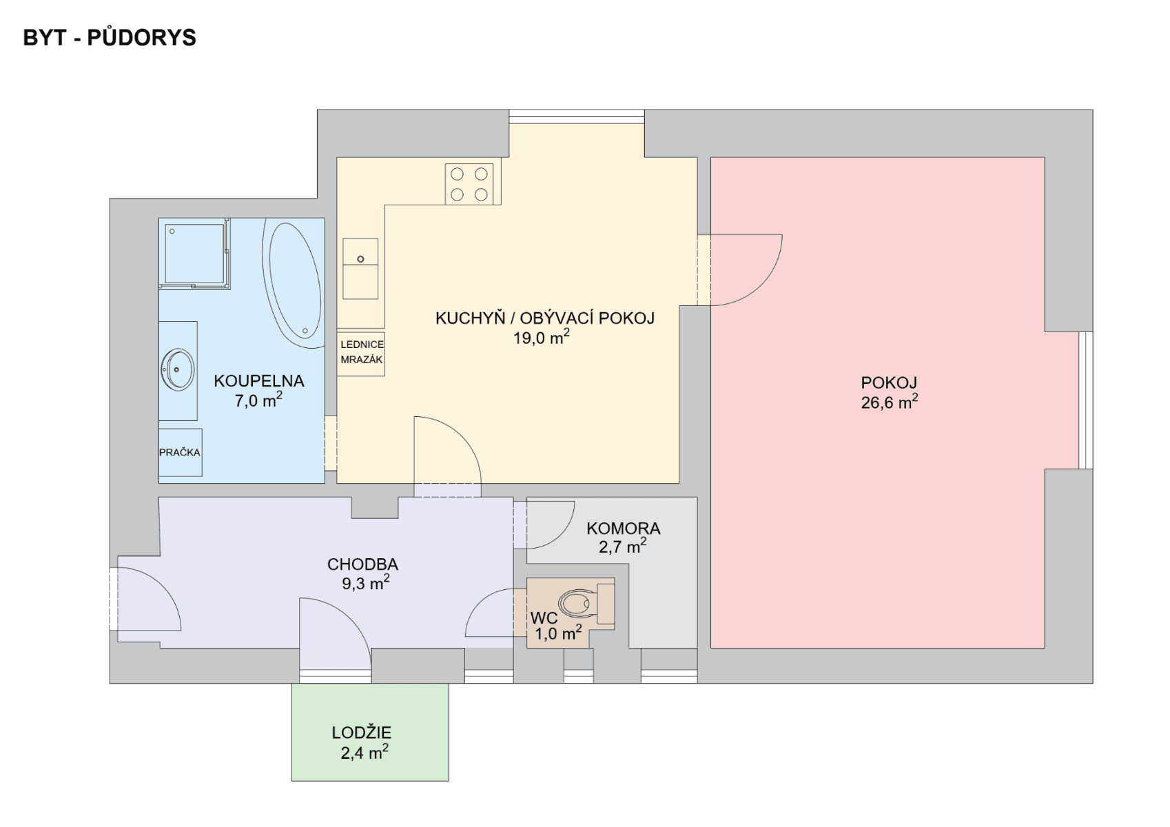 Pronájem bytu 2+kk 66 m², Edvarda Beneše, Plzeň, Plzeňský kraj Pronájem bytu 2+kk 66 m², Edvarda Beneše, Plzeň, Plzeňský kraj