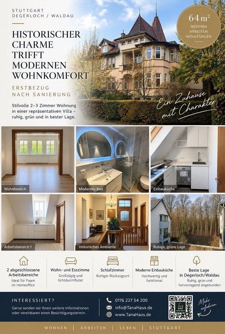 Pronájem bytu 3+1 64 m², Stuttgart, Bádensko-Württembersko Pronájem bytu 3+1 64 m², Stuttgart, Bádensko-Württembersko