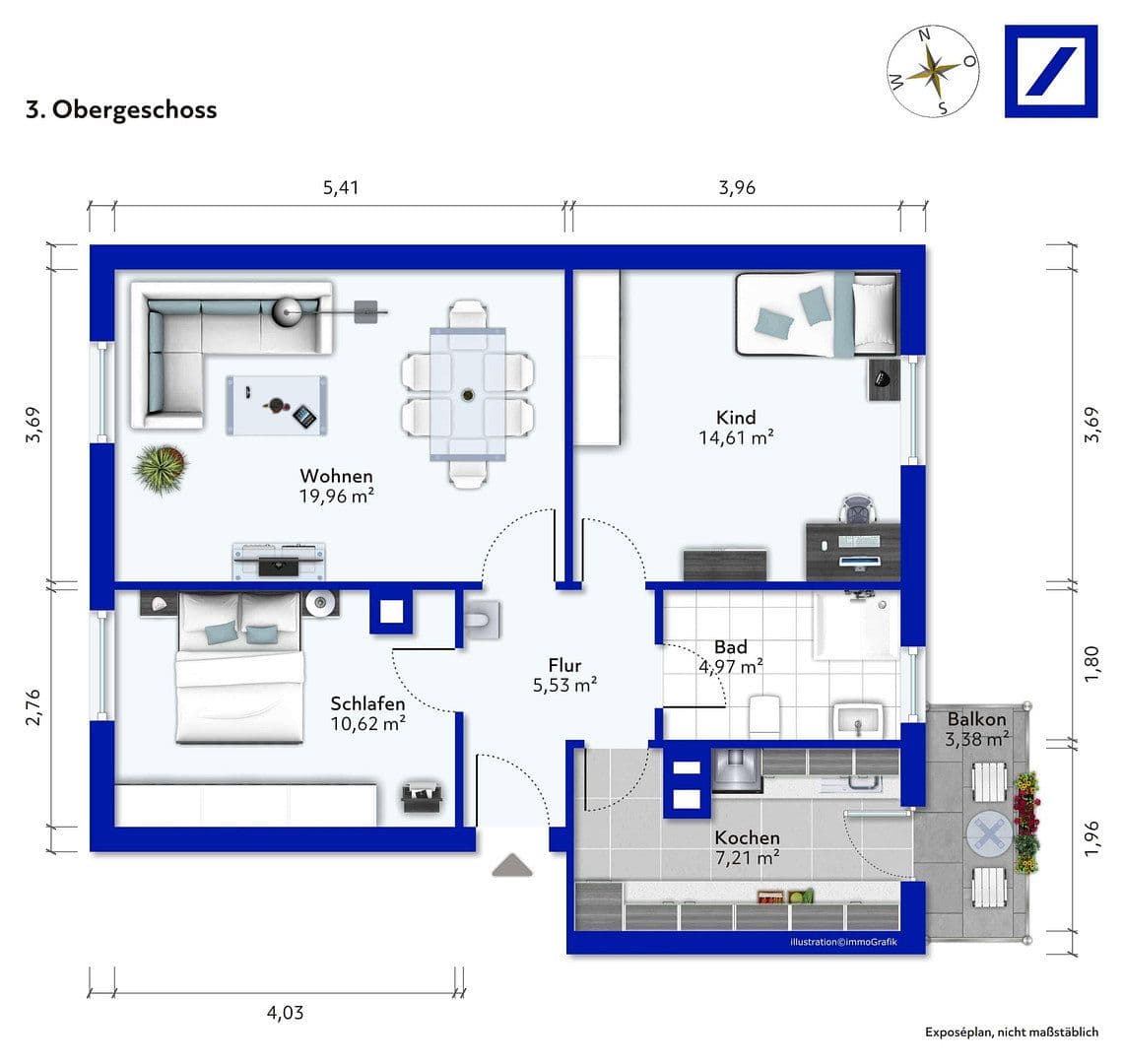 Pronájem bytu 3+1 65 m², Ludwigsburg, Bádensko-Württembersko Pronájem bytu 3+1 65 m², Ludwigsburg, Bádensko-Württembersko