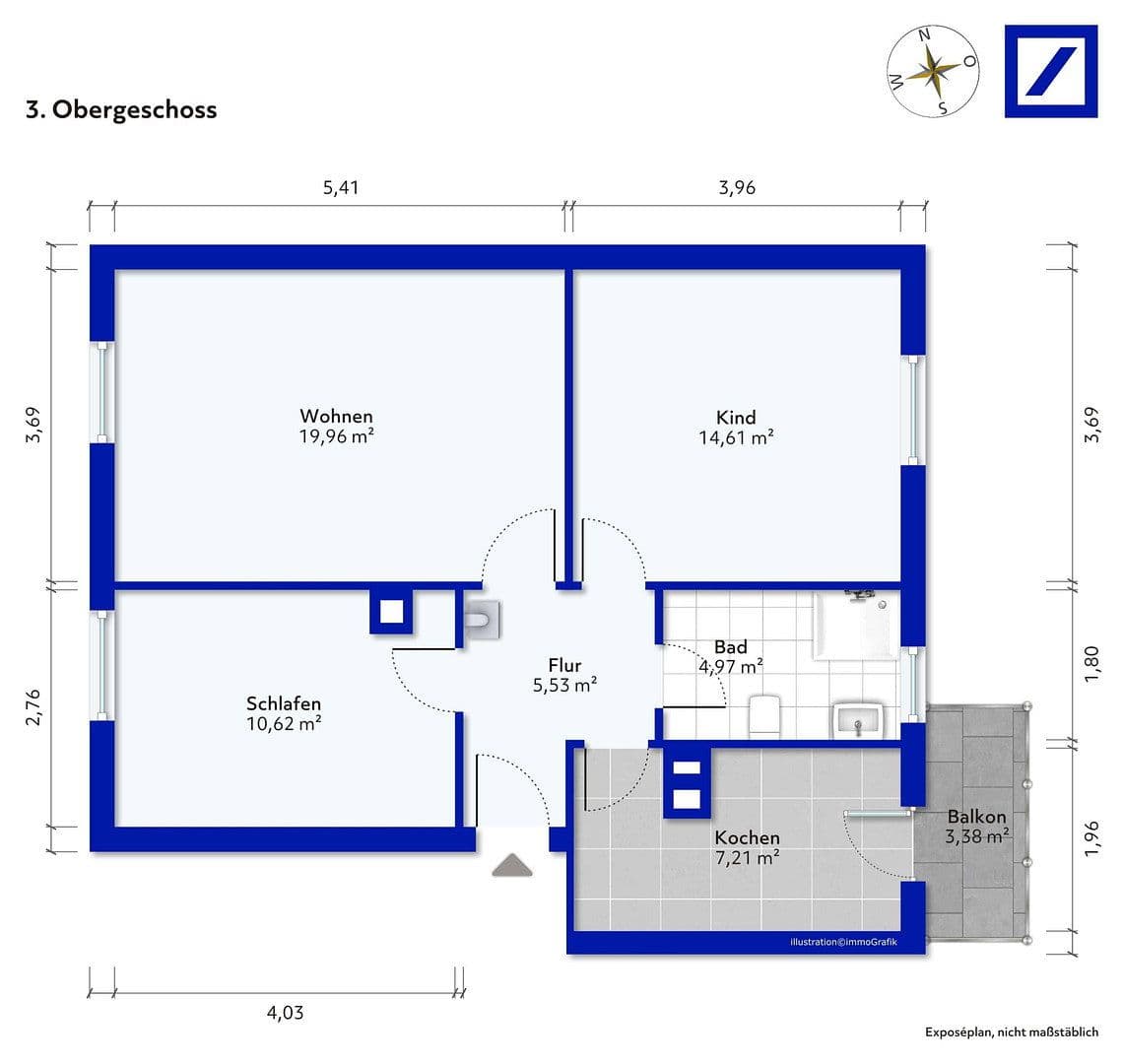 Pronájem bytu 3+1 65 m², Ludwigsburg, Bádensko-Württembersko Pronájem bytu 3+1 65 m², Ludwigsburg, Bádensko-Württembersko