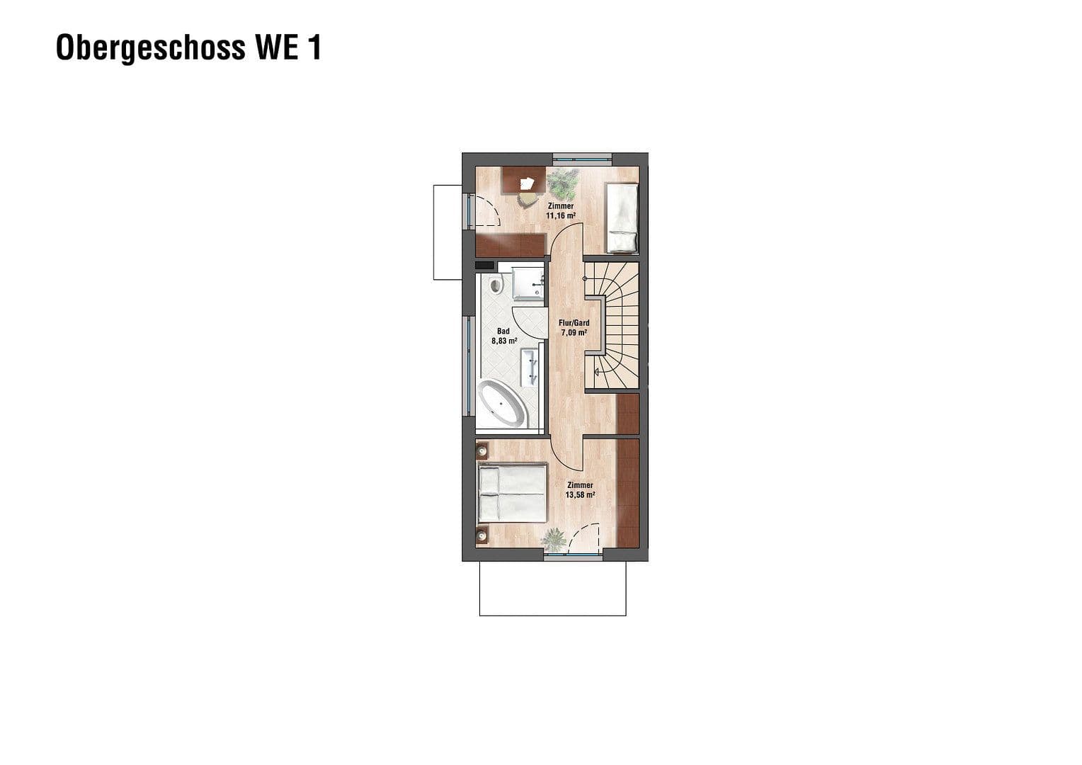 Pronájem domu 128 m², pozemek 110 m², Waldstr. 8, Germering, Bavorsko Pronájem domu 128 m², pozemek 110 m², Waldstr. 8, Germering, Bavorsko