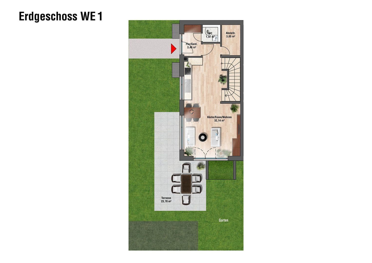 Pronájem domu 128 m², pozemek 110 m², Waldstr. 8, Germering, Bavorsko Pronájem domu 128 m², pozemek 110 m², Waldstr. 8, Germering, Bavorsko
