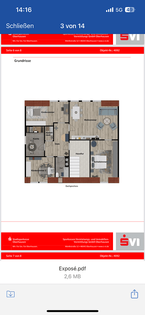 Pronájem bytu 4+kk 83 m², Kiwittenberg 43, Oberhausen, Severní Porýní-Vestfálsko Pronájem bytu 4+kk 83 m², Kiwittenberg 43, Oberhausen, Severní Porýní-Vestfálsko