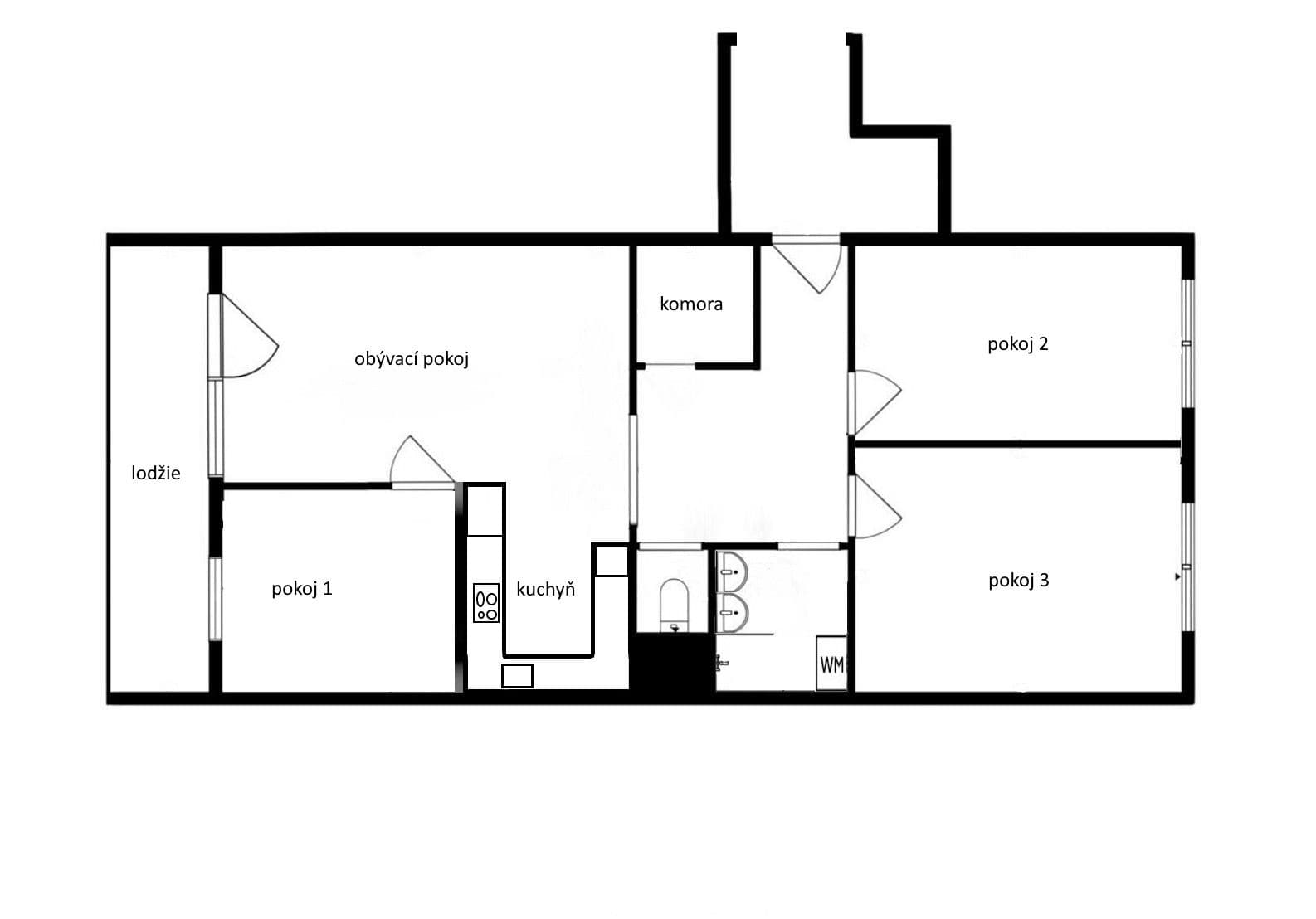 Pronájem bytu 4+kk 78 m², Ohradní, Praha, Praha Pronájem bytu 4+kk 78 m², Ohradní, Praha, Praha