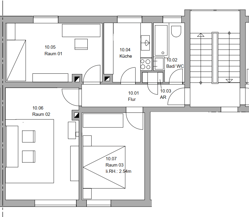 Pronájem bytu 3+1 60 m², Margarethenstr. 37, Lübeck, Šlesvicko-Holštýnsko Pronájem bytu 3+1 60 m², Margarethenstr. 37, Lübeck, Šlesvicko-Holštýnsko