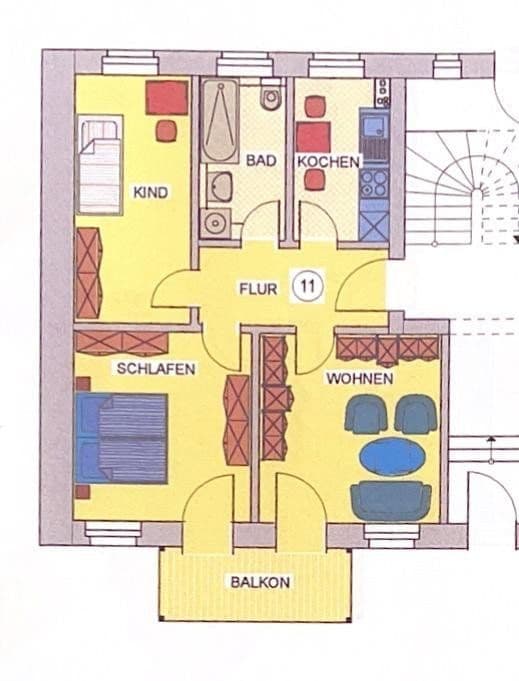 Prodej bytu 3+1 58 m², Sebastian-Bach-Straße, Leipzig, Sasko Prodej bytu 3+1 58 m², Sebastian-Bach-Straße, Leipzig, Sasko
