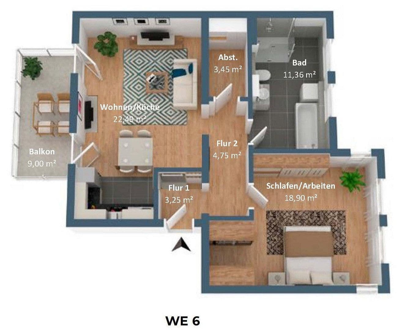 Pronájem bytu 2+1 69 m², Alt Salbke 73, Magdeburg, Sasko-Anhaltsko Pronájem bytu 2+1 69 m², Alt Salbke 73, Magdeburg, Sasko-Anhaltsko