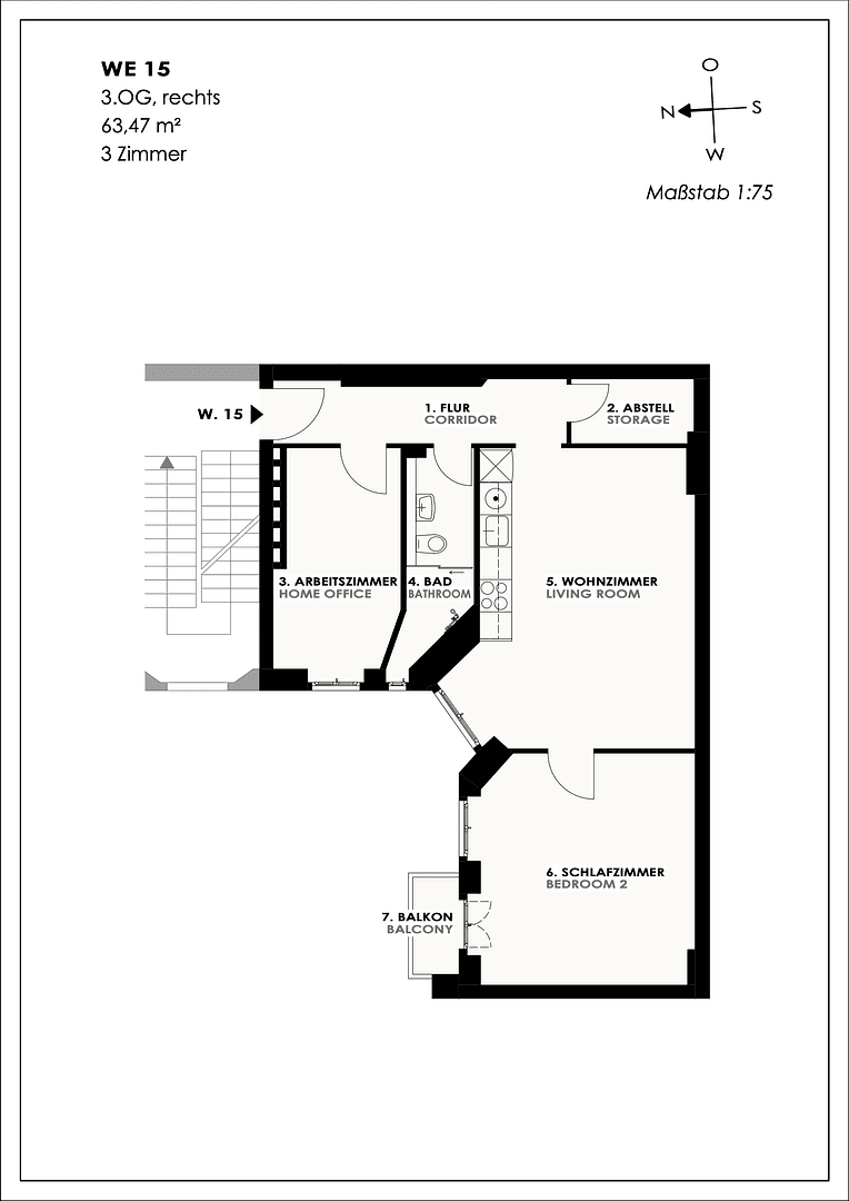 Pronájem bytu 3+1 64 m², Berlin, Berlín Pronájem bytu 3+1 64 m², Berlin, Berlín