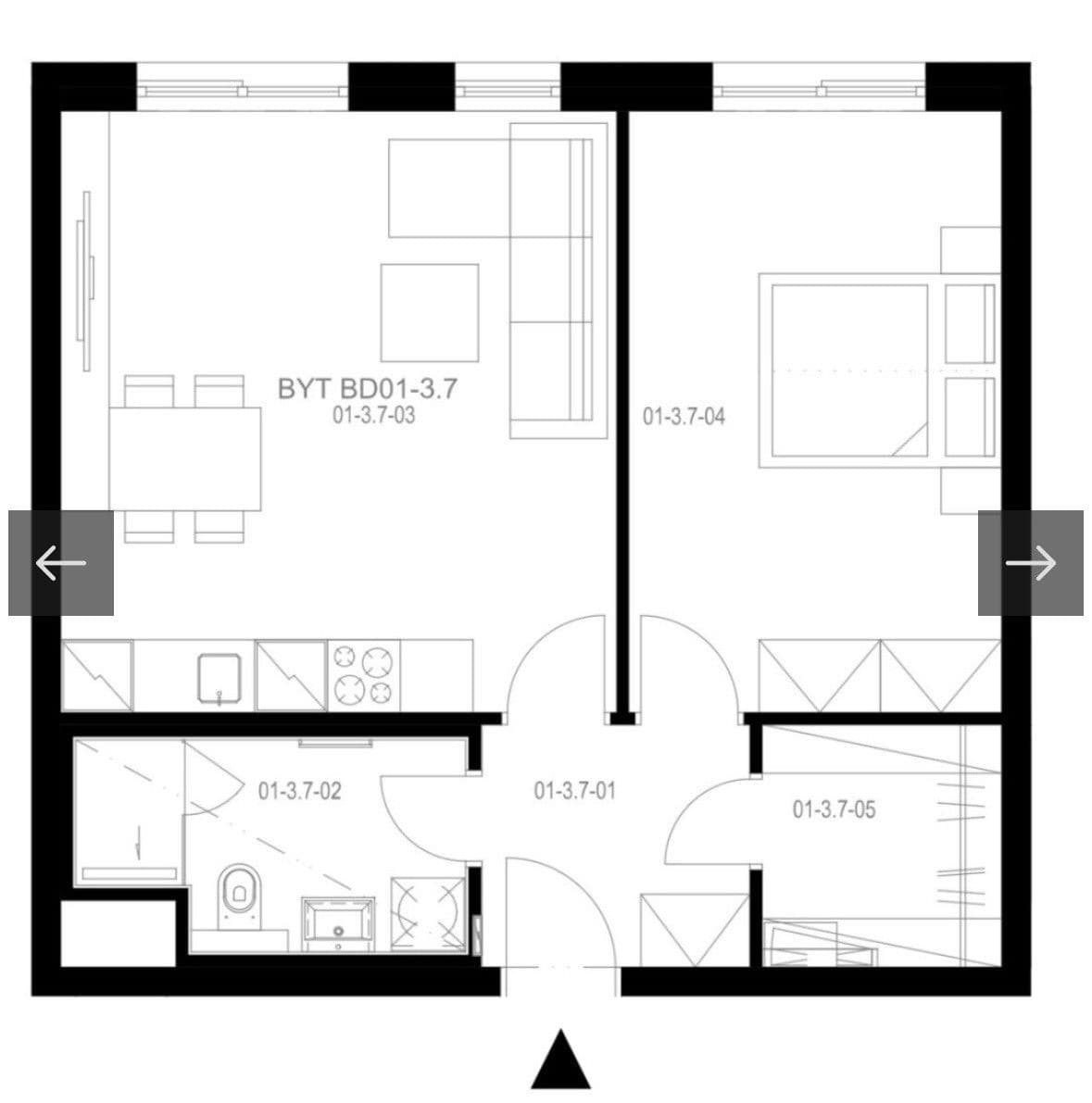 Pronájem bytu 2+kk 52 m², U Engerthu, Kladno, Středočeský kraj Pronájem bytu 2+kk 52 m², U Engerthu, Kladno, Středočeský kraj