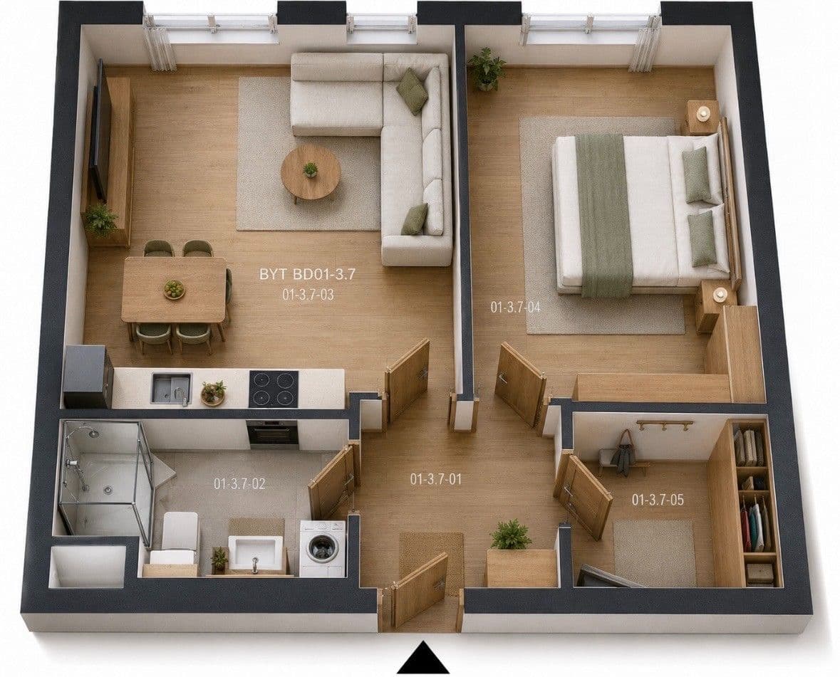 Pronájem bytu 2+kk 52 m², U Engerthu, Kladno, Středočeský kraj Pronájem bytu 2+kk 52 m², U Engerthu, Kladno, Středočeský kraj