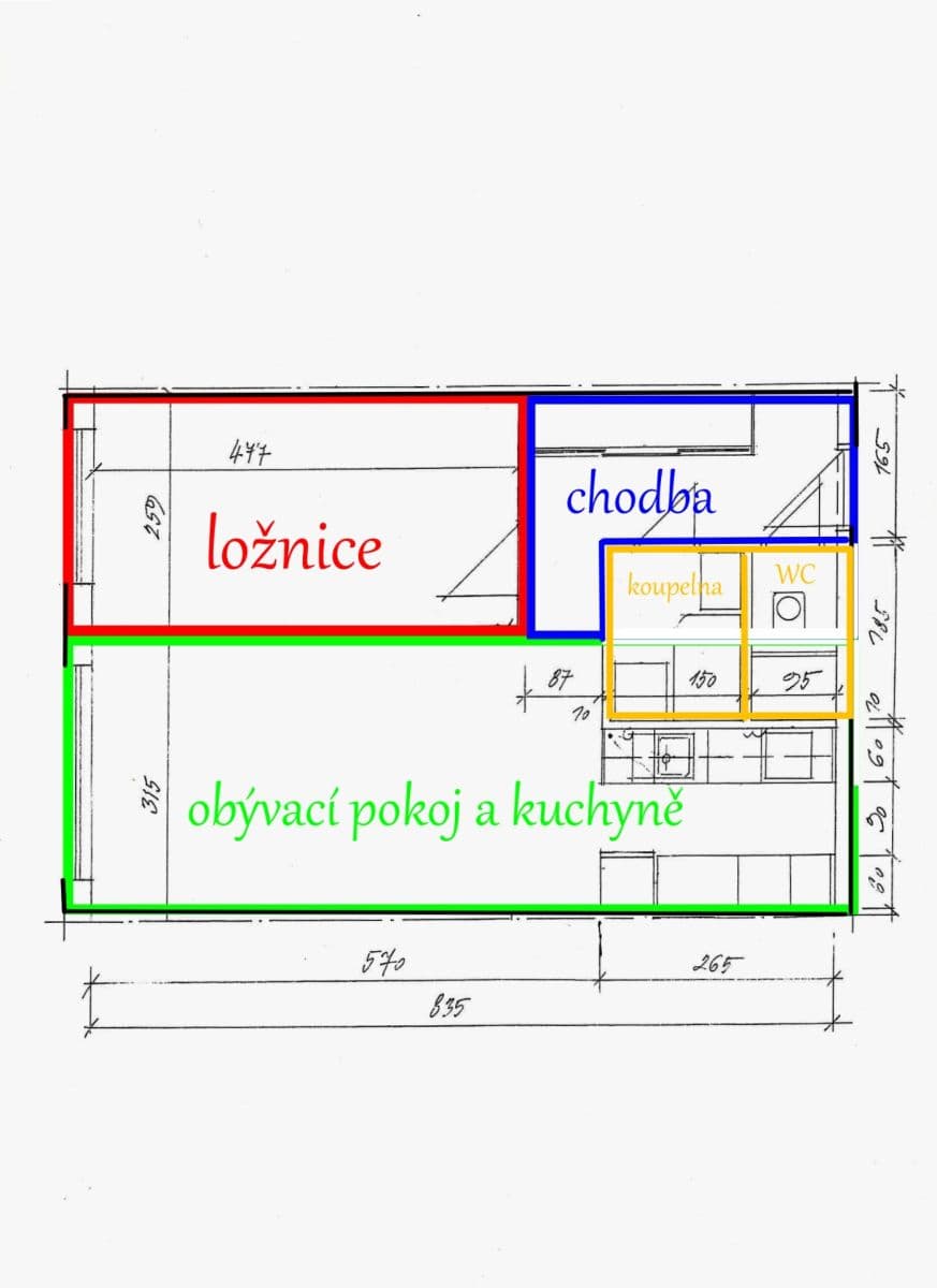 Pronájem bytu 2+kk 46 m², V Hůrkách, Praha, Praha Pronájem bytu 2+kk 46 m², V Hůrkách, Praha, Praha