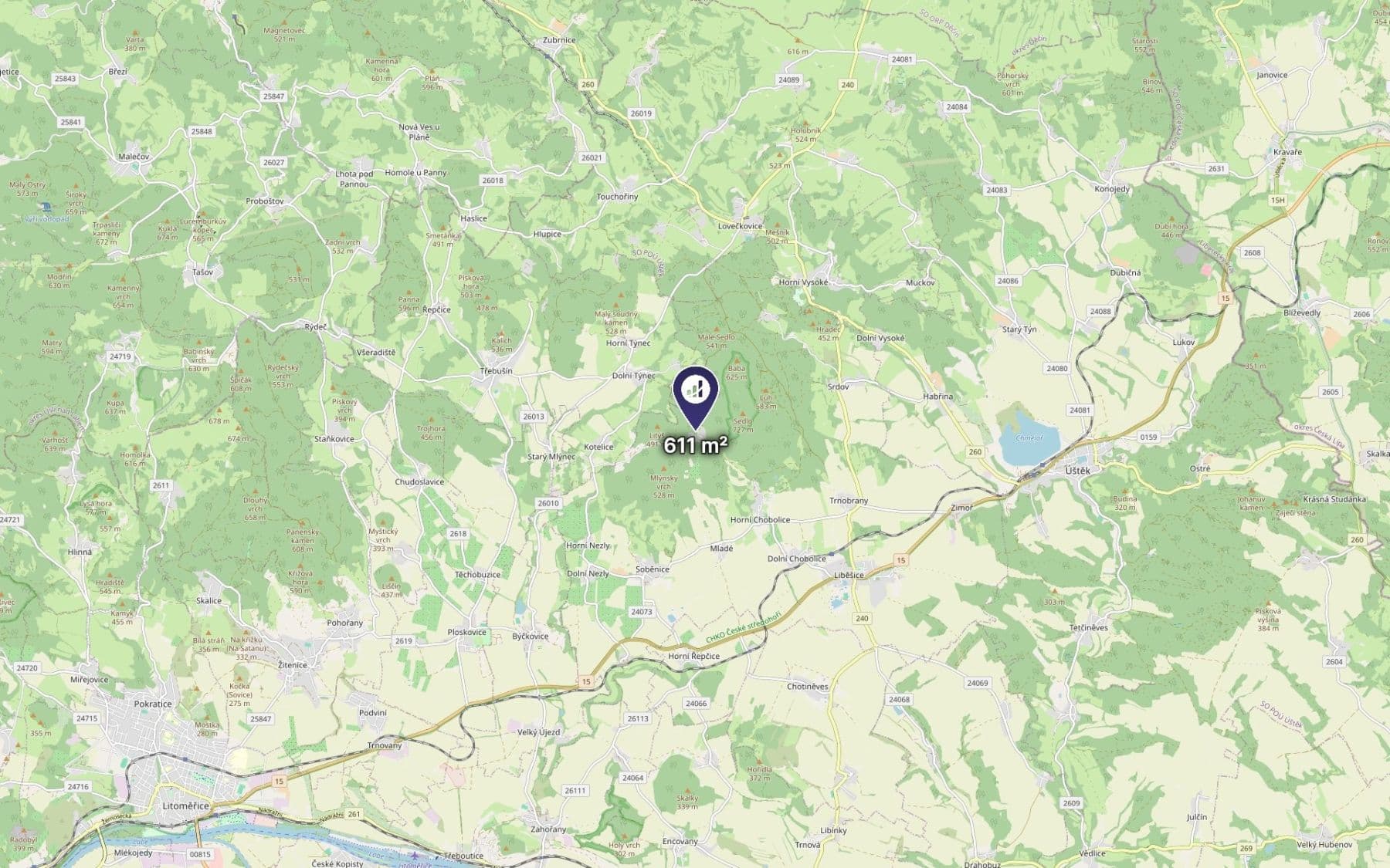 Prodej pozemku 611 m², Liběšice, Ústecký kraj Prodej pozemku 611 m², Liběšice, Ústecký kraj