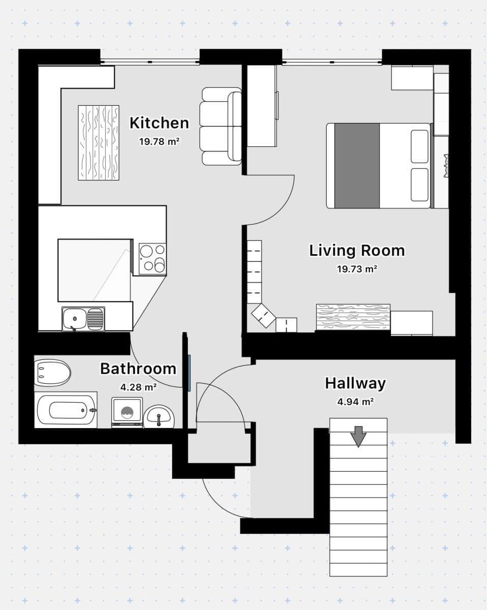 Pronájem bytu 2+kk 47 m², Vyžlovská, Praha, Praha Pronájem bytu 2+kk 47 m², Vyžlovská, Praha, Praha