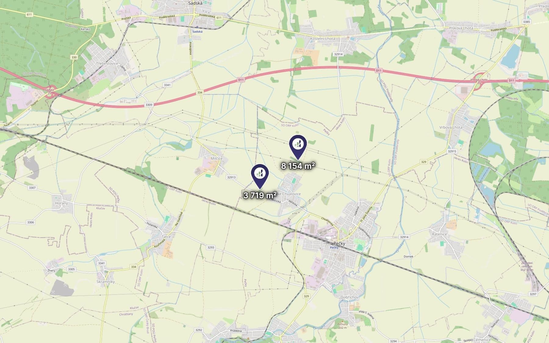 Prodej pozemku 989 m², Pečky, Středočeský kraj Prodej pozemku 989 m², Pečky, Středočeský kraj