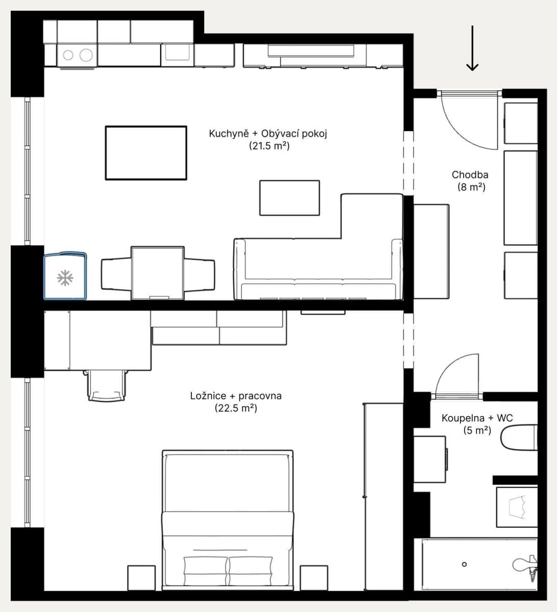 Pronájem bytu 2+kk 57 m², Vršovická, Praha, Praha Pronájem bytu 2+kk 57 m², Vršovická, Praha, Praha