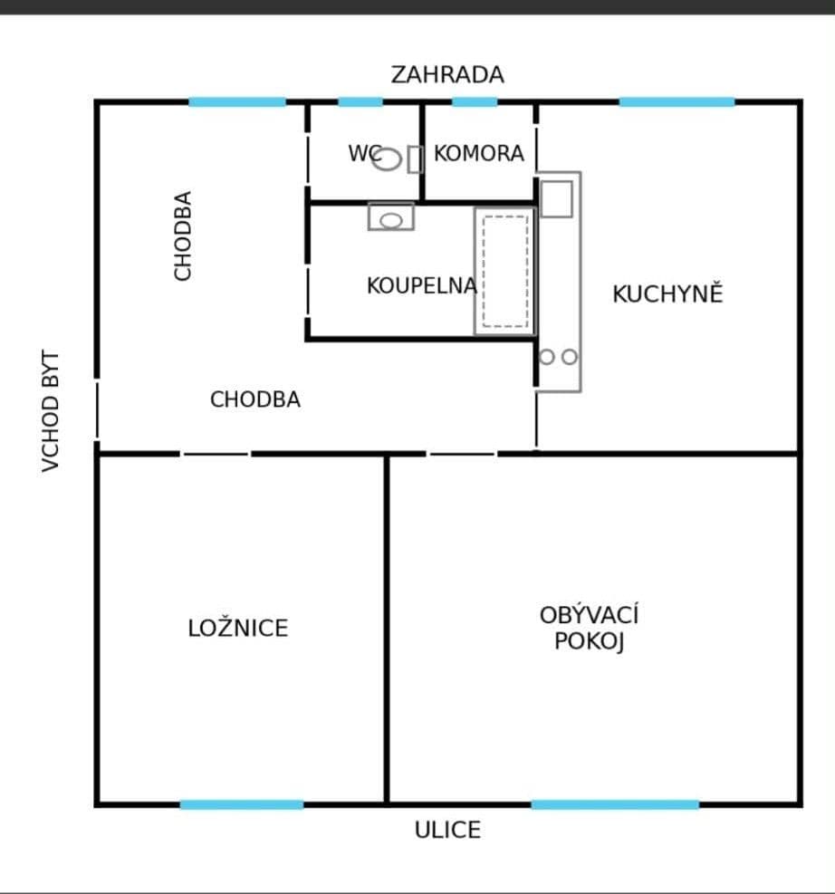 Pronájem bytu 2+1 62 m², Krátká, Praha, Praha Pronájem bytu 2+1 62 m², Krátká, Praha, Praha