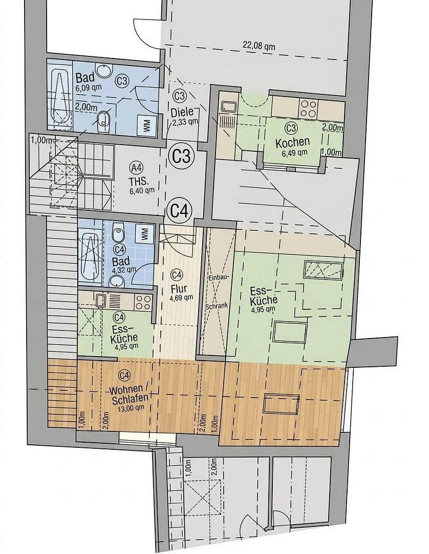 Prodej bytu 4+1 83 m², Viernheim, Hessen Prodej bytu 4+1 83 m², Viernheim, Hessen