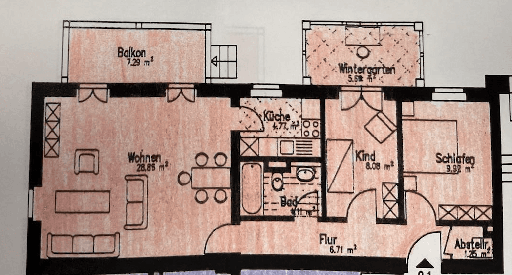 Prodej bytu 3+1 73 m², Lennestraße 20, Potsdam, Braniborsko Prodej bytu 3+1 73 m², Lennestraße 20, Potsdam, Braniborsko